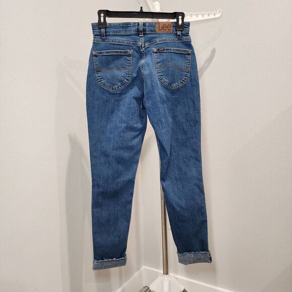 Lee Jeans Womens 6M Blue Heritage Regular Fit Skinny High Rise Stretch - Picture 2 of 16